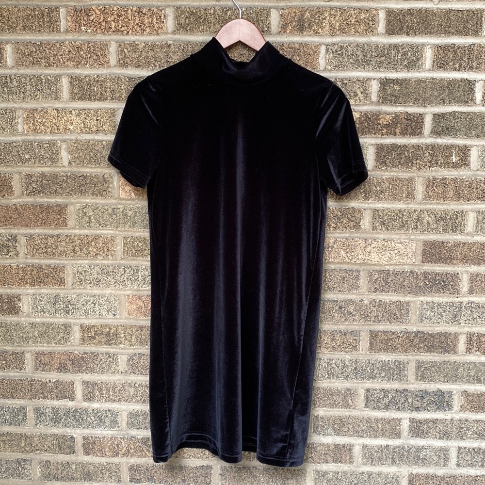 Madewell Mockneck Velvet Dress